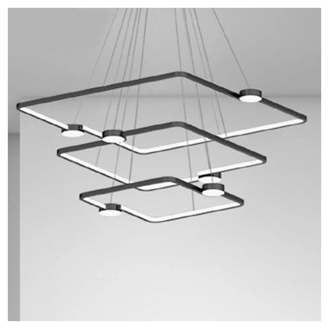 LED 112W 3 QUADRATI CON TELECOMANDO DESIGN MODERNERO 71248