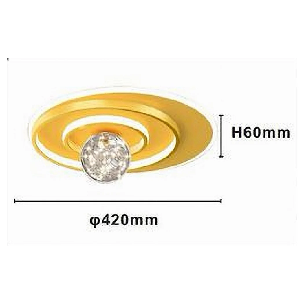 Luz de techo LED 48W Círculo Espiral Esfera de oro Redondo Lámpara de araña Frío 70784