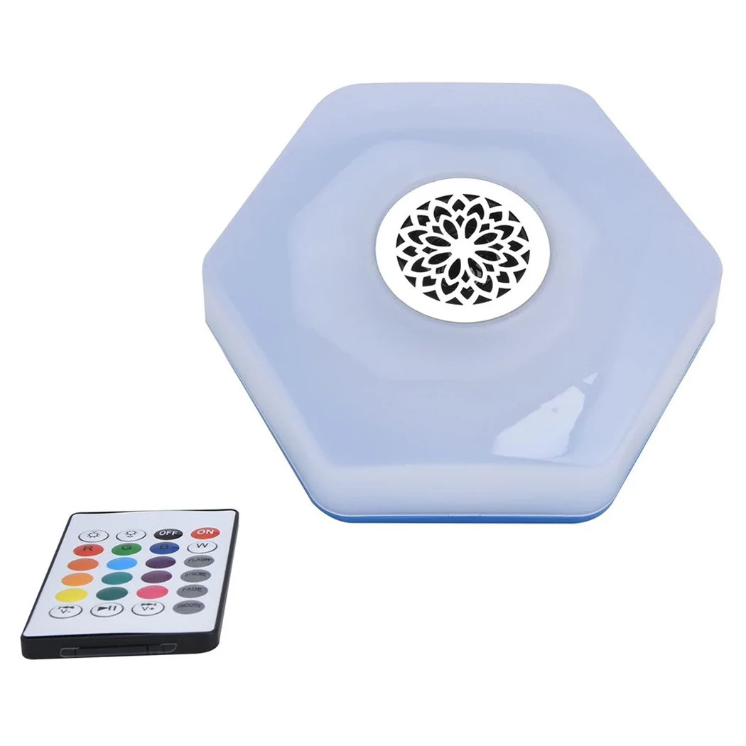 Light E27 LED Bluetooth Speaker Forma Disco Disco Colorido RGBW Control remoto