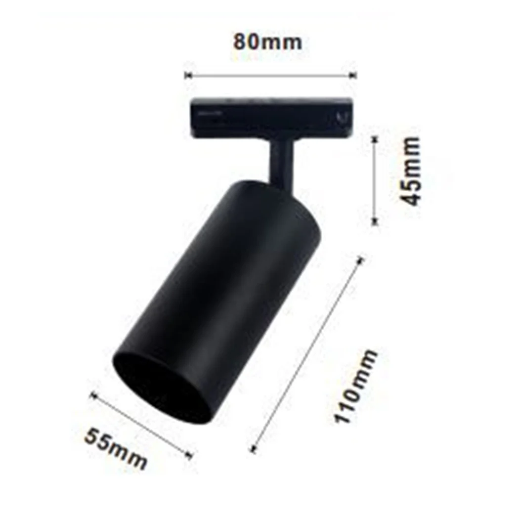 FUENTE FUITO FUITO LUGAR GU10 Ataque para pista de pista IP20 negro de los interiores 00724