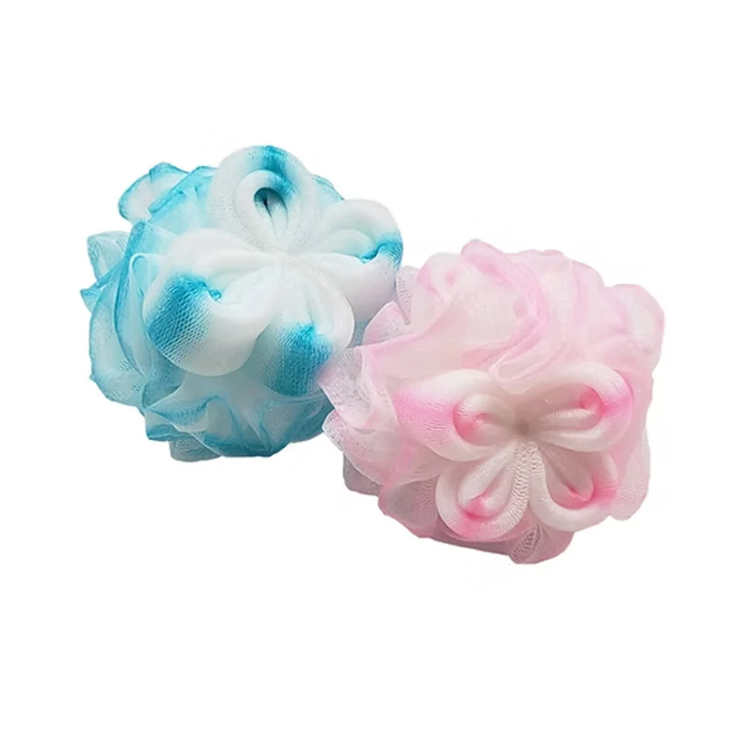 Set 2 unids Exfoliating neta Sponge Retina Baño de ducha coloreado flor de mármol 79305
