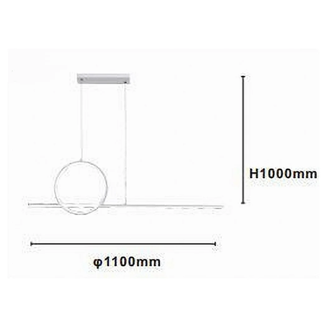 48W diseño colgante araña diseño círculo blanco línea IP20 luz 6500k 33580