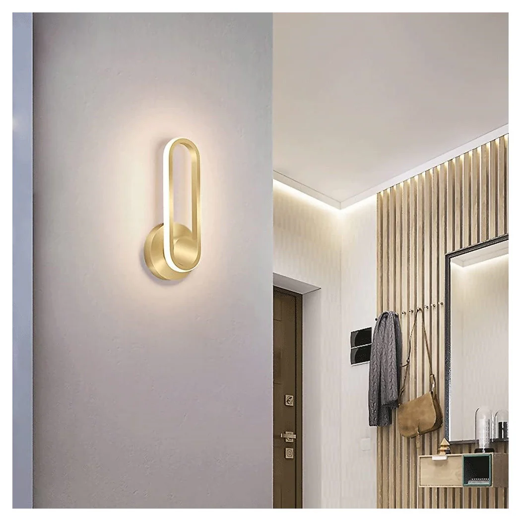 LED de pared LED 13W Oval Vertical Gold Light Natural Light 50346