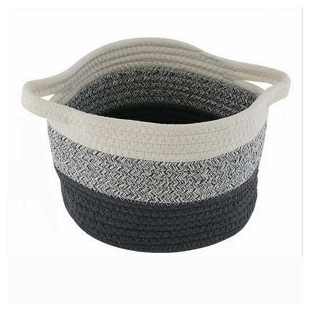 Cesta Cesta Tela de cuerda trenzada Objetos redondos 21x15cm 10649