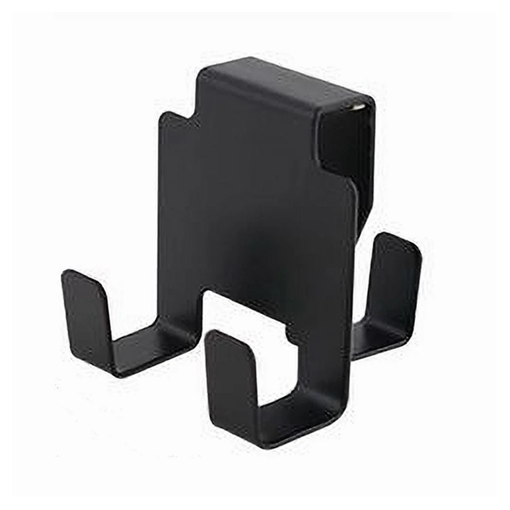 Gancho de doble cara para caja de ducha 3 ganchos Hoja de baño de albornoz negro 87772