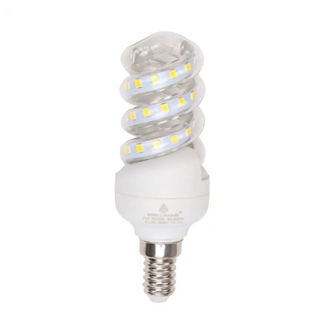 Bombilla LED 7W E14 665LM Luz de espiral 3000K Natural 4000k Frío 6500k