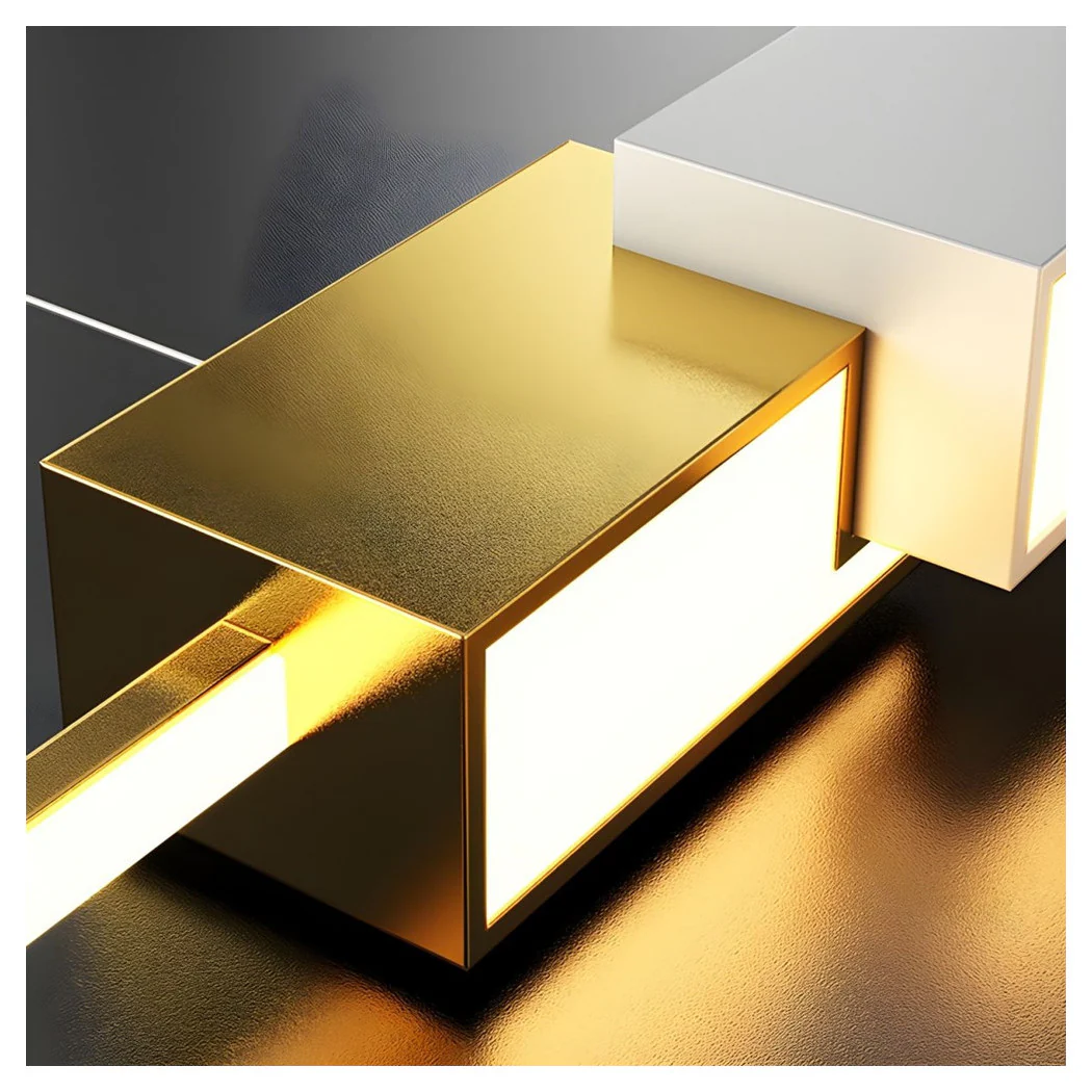 Lámpara de suspensión LED Rectangular 36W con control remoto Moderno Gold 71592