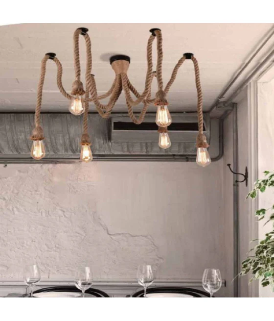 Lámpara de cúpula redonda de araña redonda de la lámpara de esfera medio E27 Gold 32347