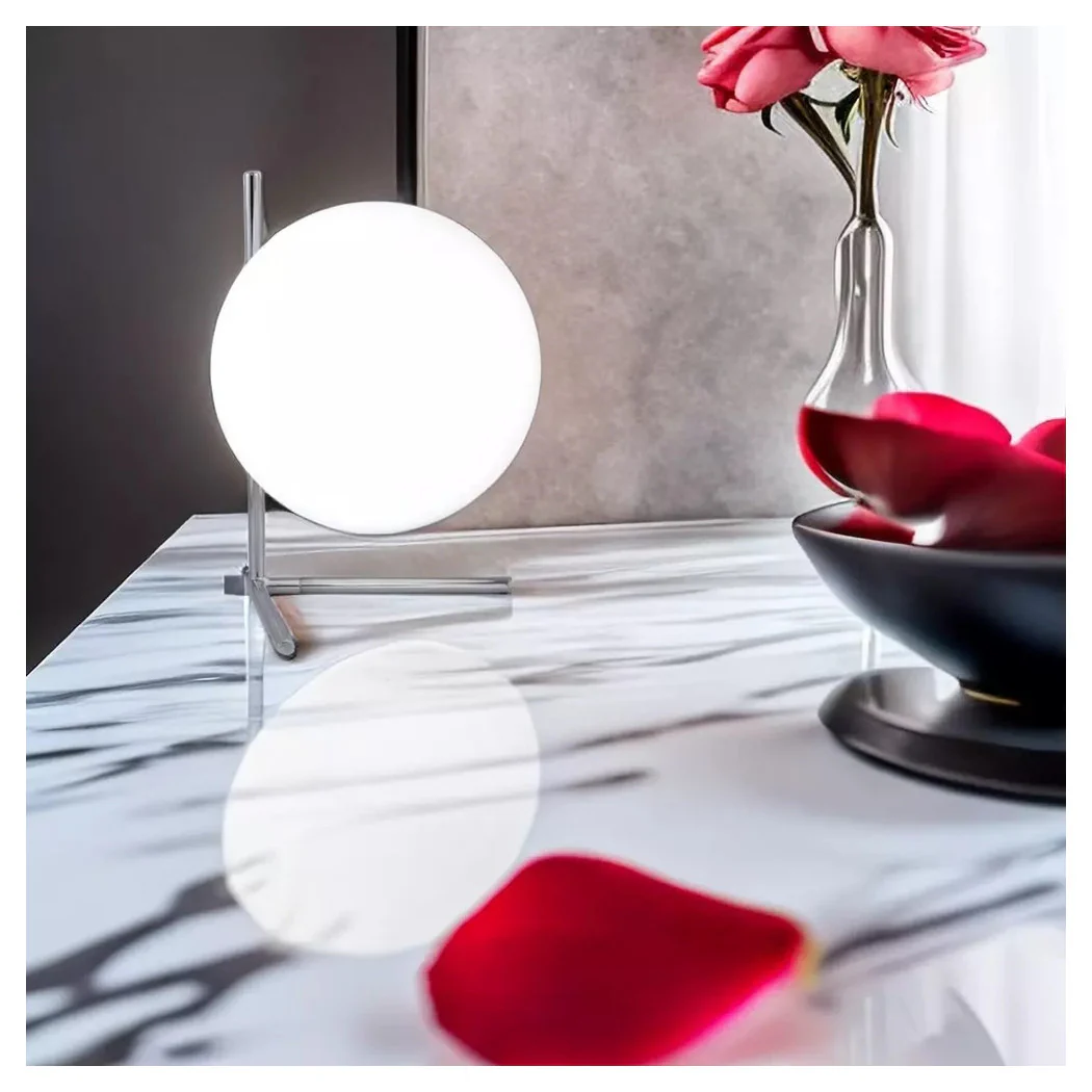 Lámpara de mesa Rama de escritorio con esfera de cristal Luz E27 Lámpara de plata 33887