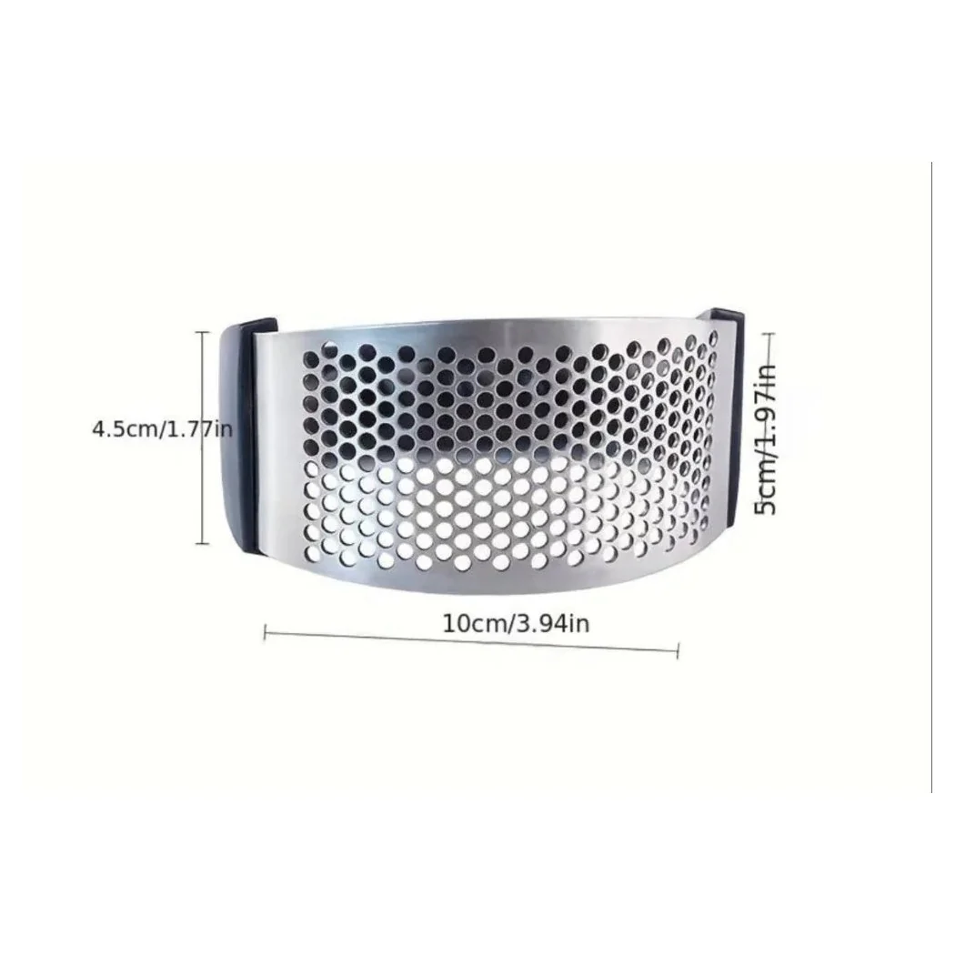 Aplastar los premios de ajo en acero satinado con asa ergonómica antideslizante