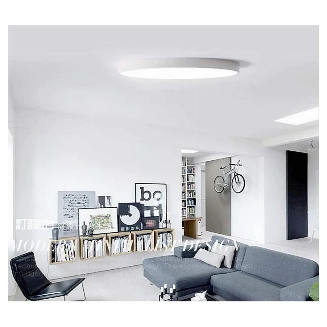 Luz de techo LED 70W lámpara redonda blanca araña de techo luz de luz 02553