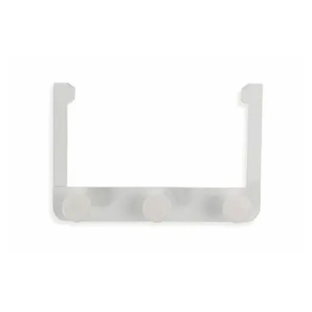 Rack de capa de puerta con 3 ganchos. 19.5X11.5 CM Ropa de toallas blancas 87780