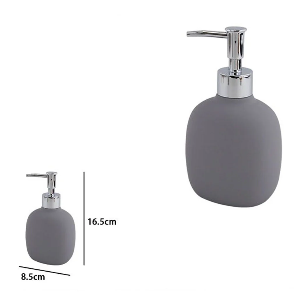 Dispensador de jabón líquido gris en ABS con bomba de cromo para accesorios de baño 87809