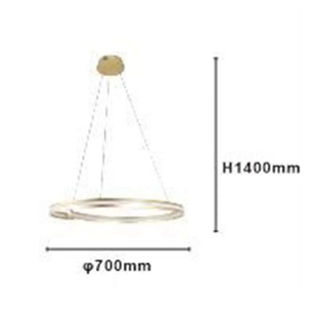 TELEA LED MODERN TO SEMICERCHIO 100W TO SOSPENSION LUCE 6500K 70CM ORO 33443