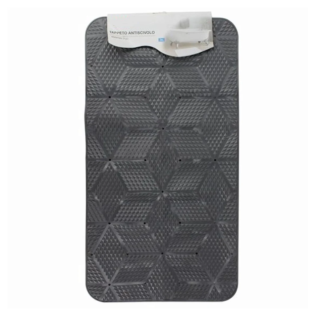 Ducha de bañera de alfombra de PVC antideslizante 70x37cm efecto geométrico 59621