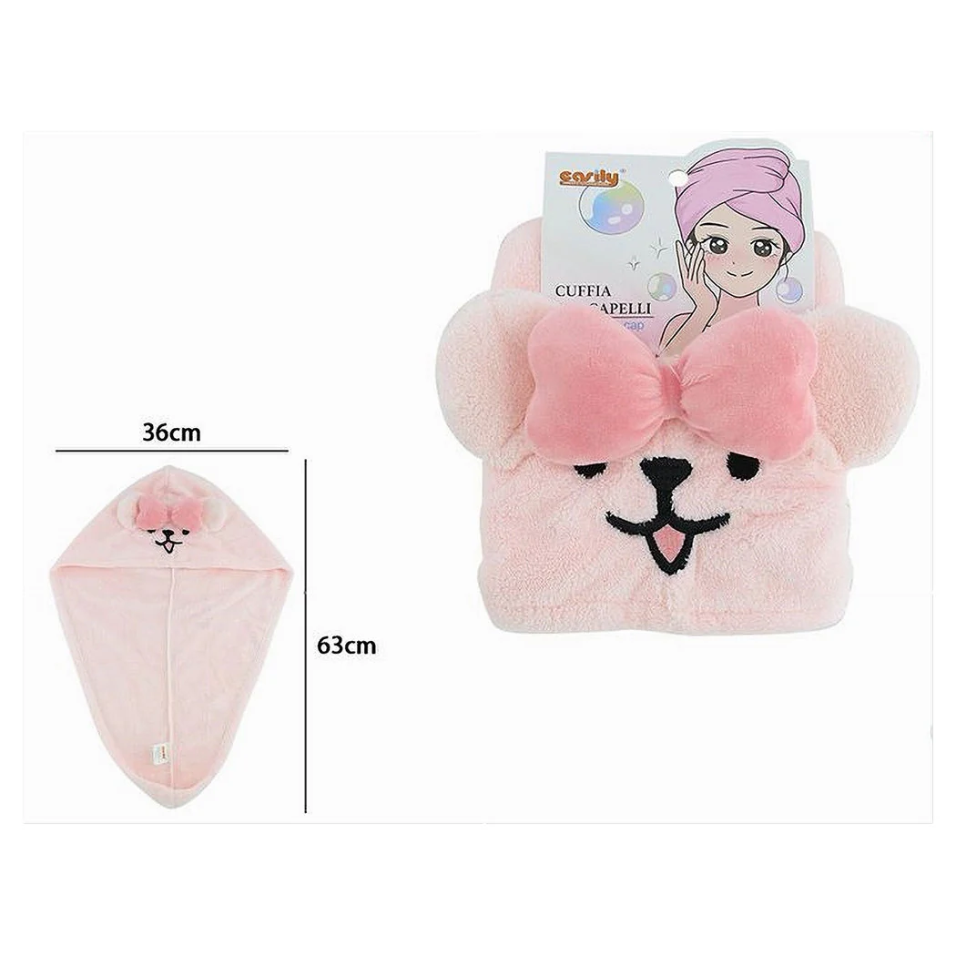 Cabello Auriculares Absorbente Toalla SHAMPOO Ducha Ducha Cagnolina Fiuecos 10740