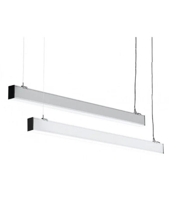 Luz de techo de 40W 120 cm con plateado Aluminio Suspensión Cables Iluminación de luz 6500k 00640