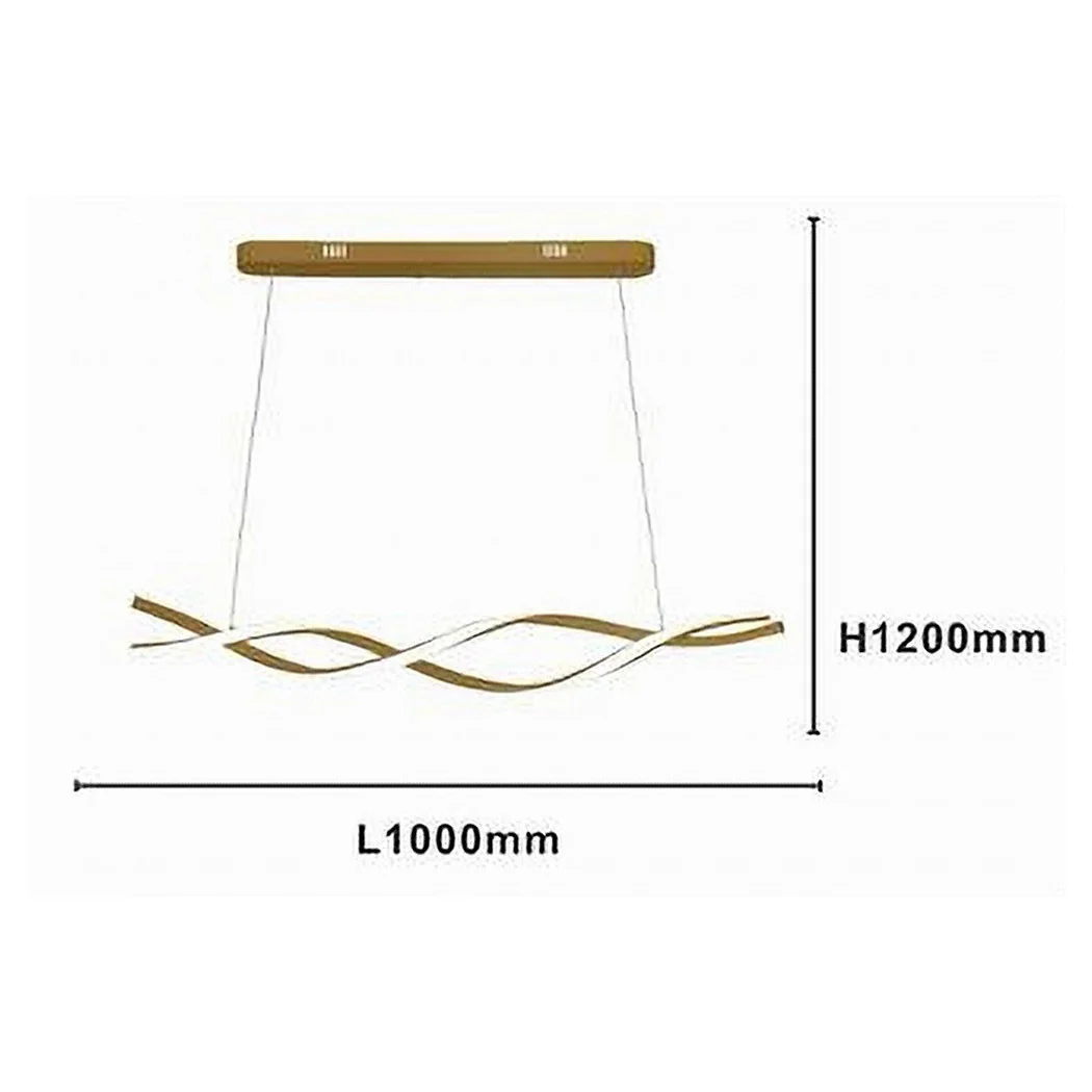 48W LED LED araña Oro ondulado espiral vórtice luz trenzada 4000k 32507