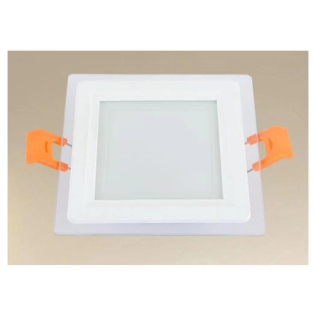 LED PANNEL INCASSO LUCE 3000K-6500K 6W QUADRATO AM-CS-6 CON BORD TRANSPARENT 00663