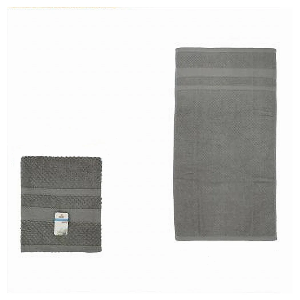 Toalla de natación Invitado en algodón suave 30x50 cm 65 gr color gris 79499