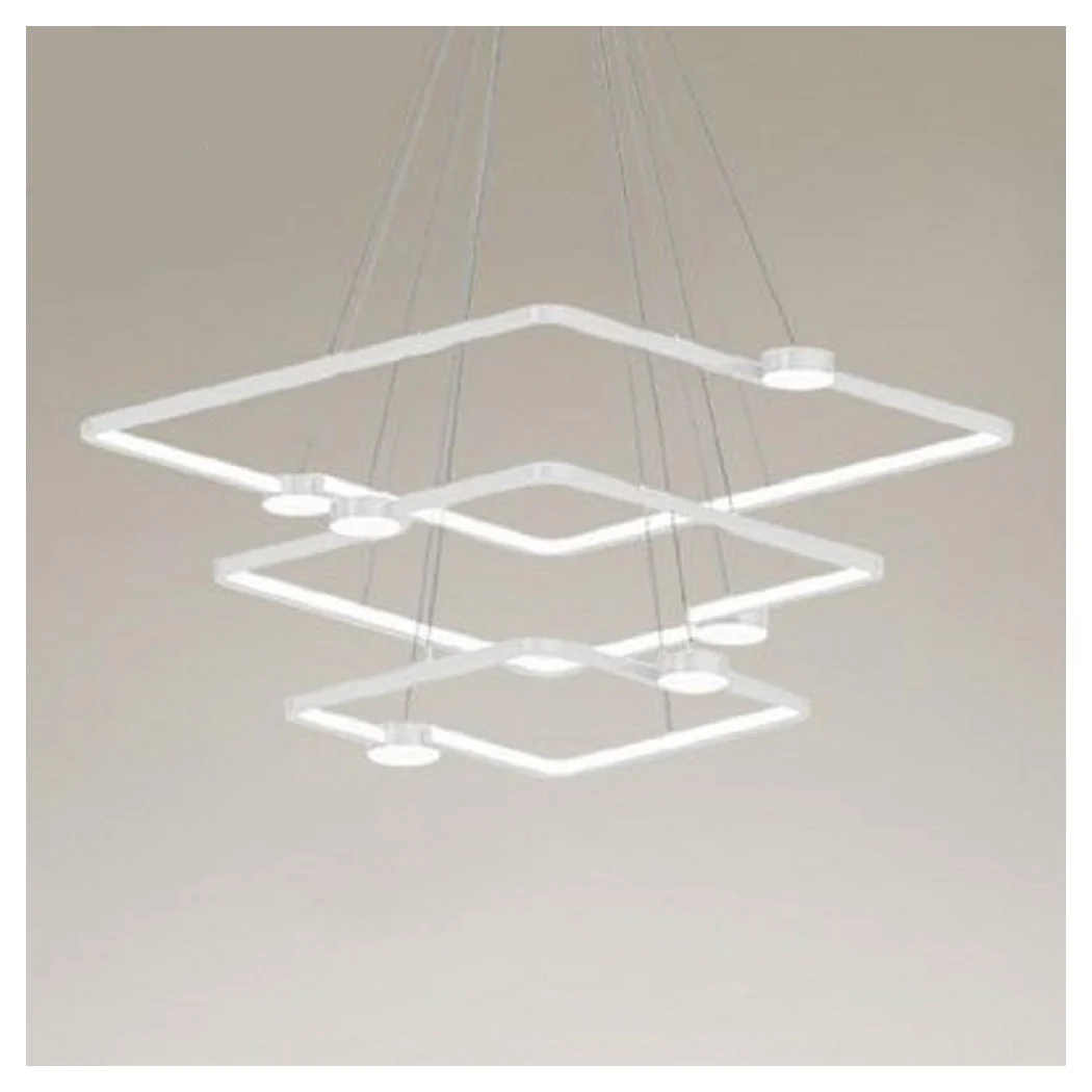 LED 112W 3 QUADRATI CON TELECOMANDO DESIGN MODERN BIANCO 71224