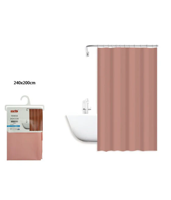 Baño de baño de tiendas de ducha con 12 ganchos de arco iris fantasía 240 x 200 cm guijarro 87564