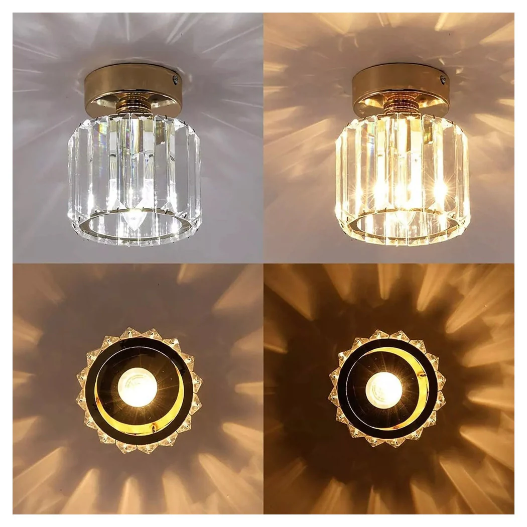 E27 Techo en el techo de techo de techo de oro en el diseño elegante de diseño de cristal