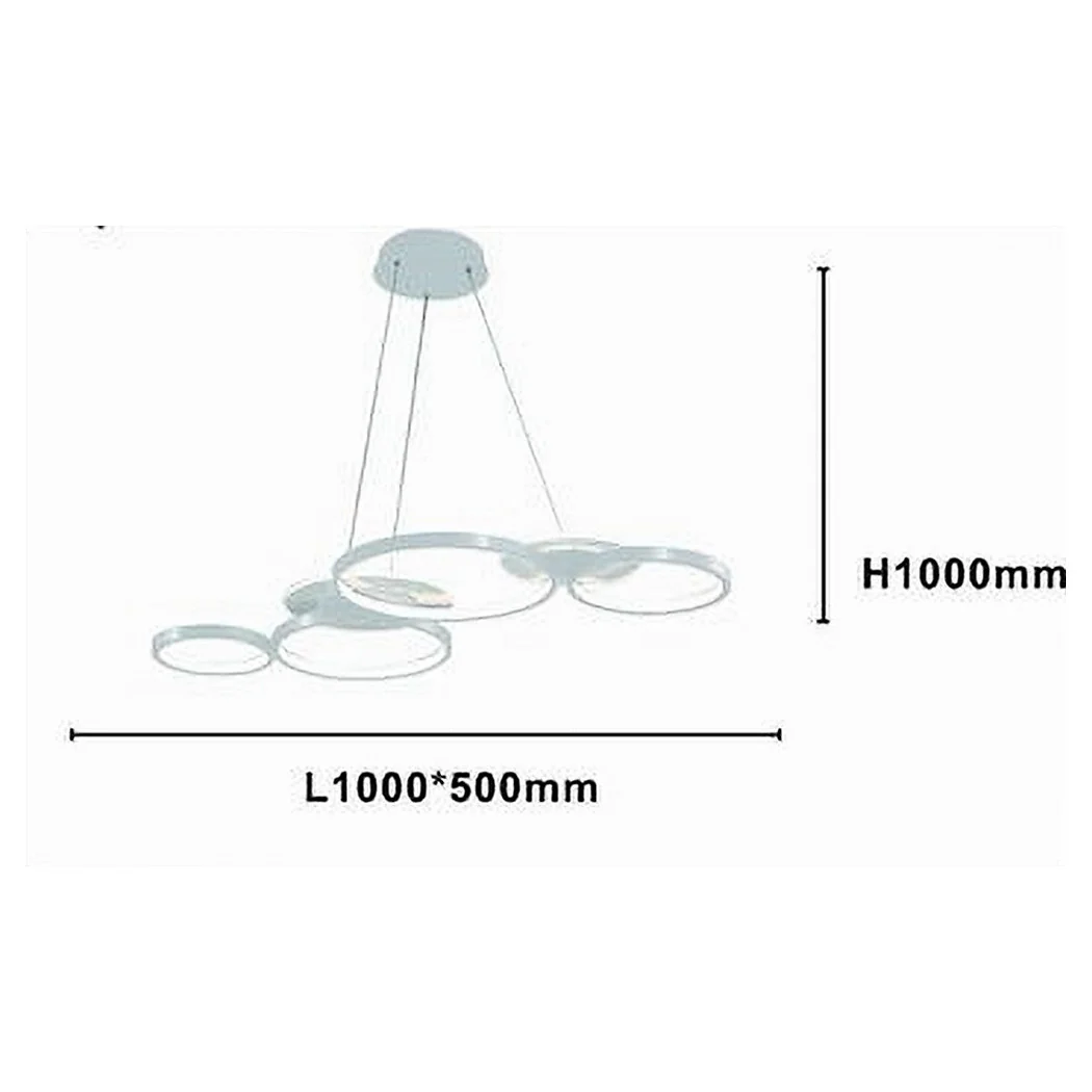 Láñada de suspensión LED blanca 62W 6 Luz Anillos de luz modernos 6500k 71408