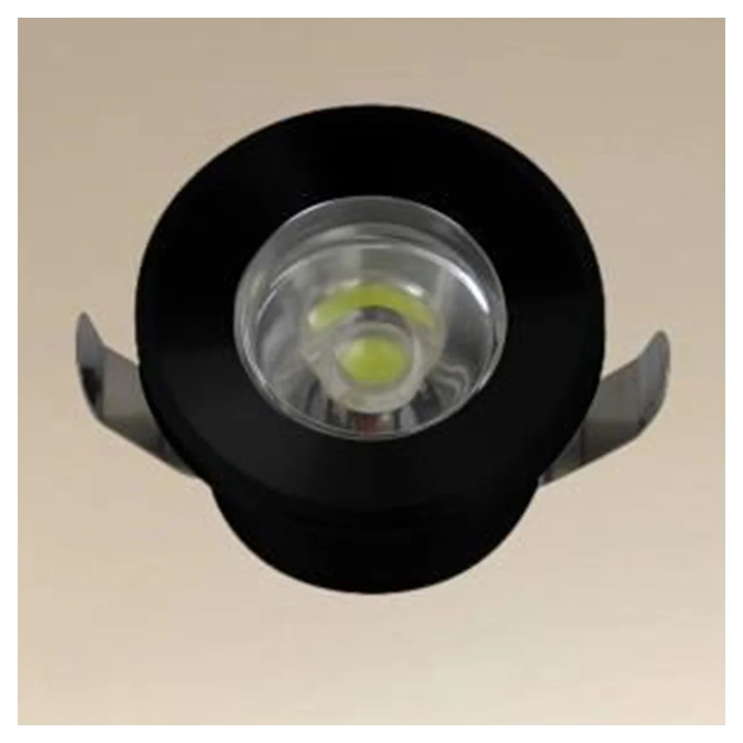 Spotlight 1W LED Techo empotrado IP20 Black Mini Spot Light Scores Frío 00281