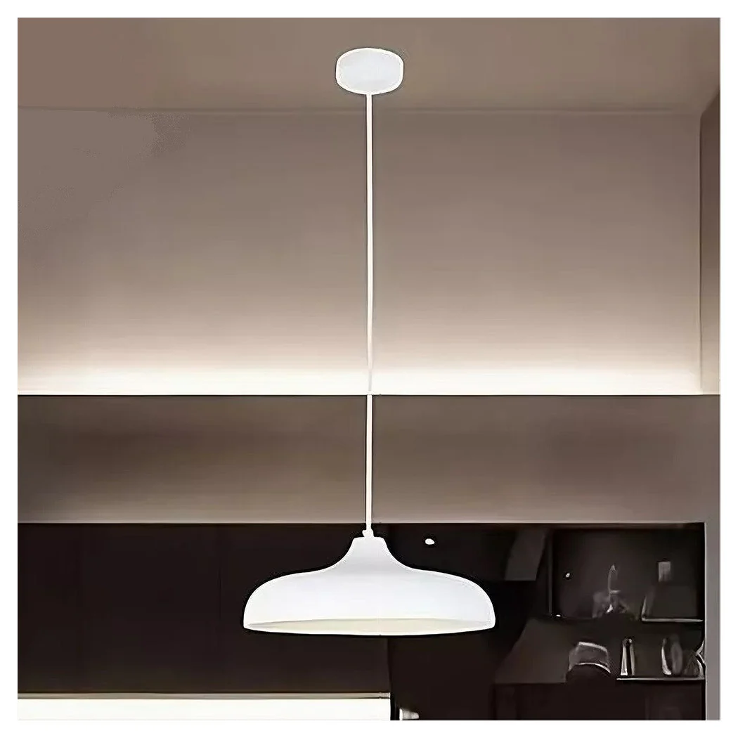 Araña contemporánea contemporánea Chandelier E27 Blanco Doma Hierro Pantalla 33344