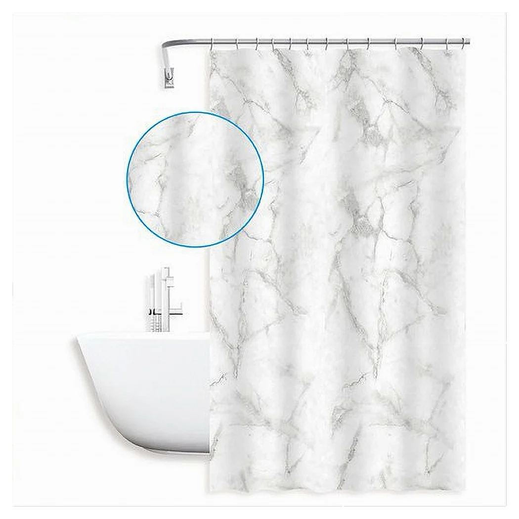 Ducha Tienda de campaña Baño a prueba de agua Mármol blanco 240x200cm con 12 anillos 87594