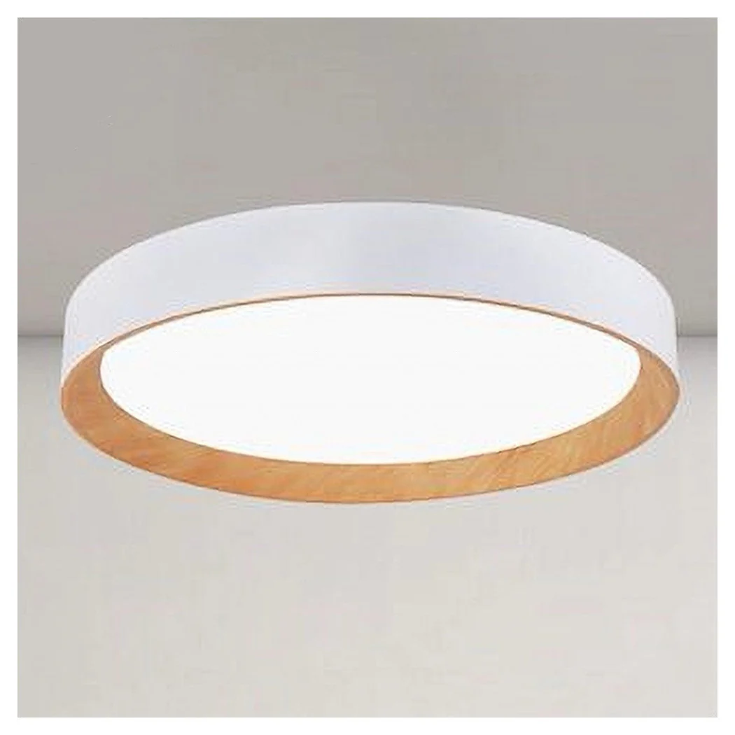 Lámpara de techo LED 68W Blanco redondo con grano de madera claro 6500k 32774