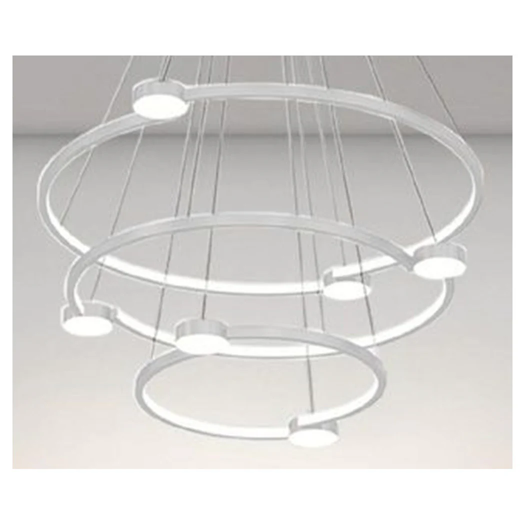 SOSPENSION LED RANGE 96W 3 CERCHI WITH TELECOMANDO DESIGN MODERN BIANCO 71132