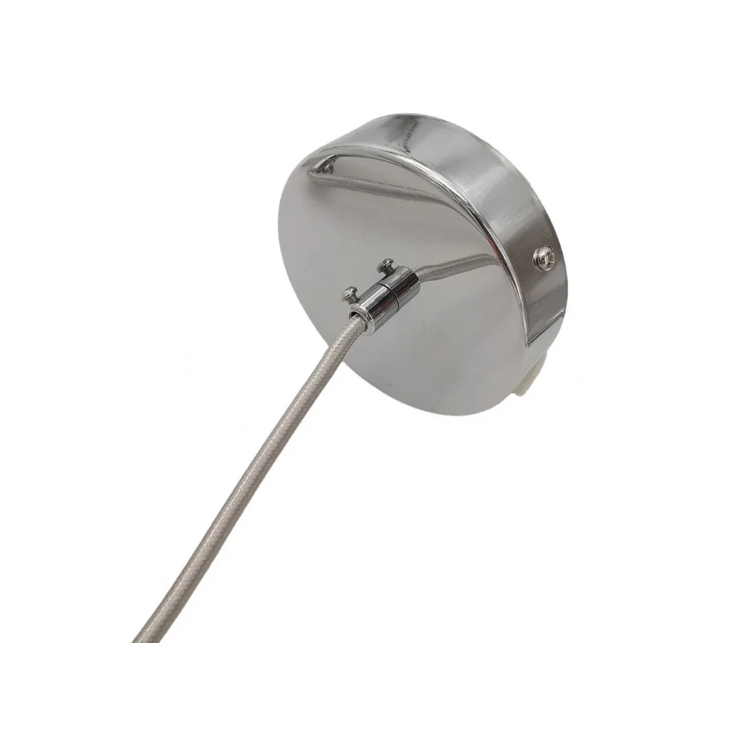 Colgante Chandelier Metal Circle Sphere Blanco Ataque de vidrio E27 Silver 33467