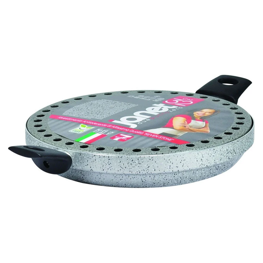 Parrilla de parrilla con manijas de aluminio Ø32cm con recubrimiento antiadherente 042788M