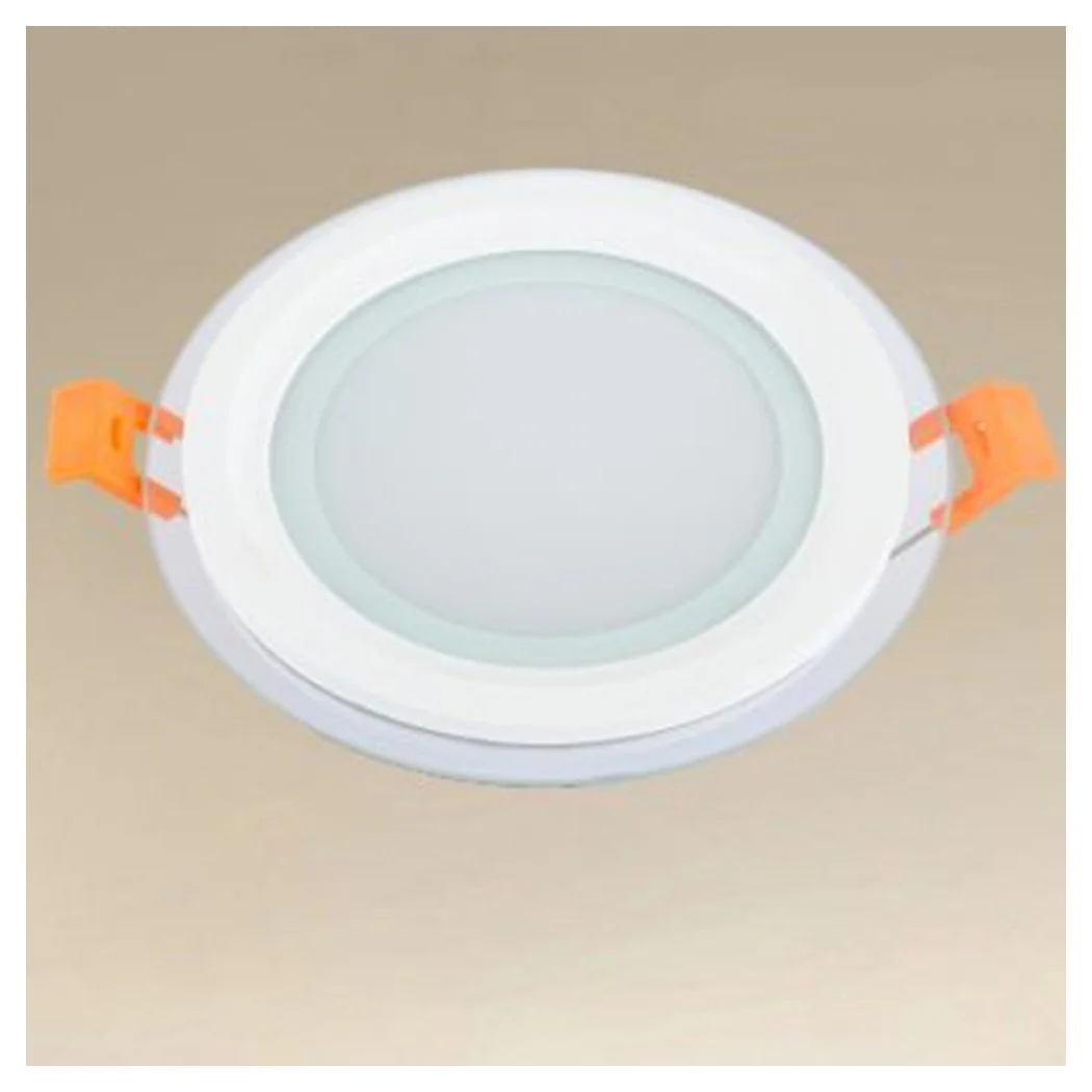 LED PANNELLO POR INCASSO LUCE 3000K-6500K 9W TONDO AM-CR-9 CON BORD TRANSPARENT 00632