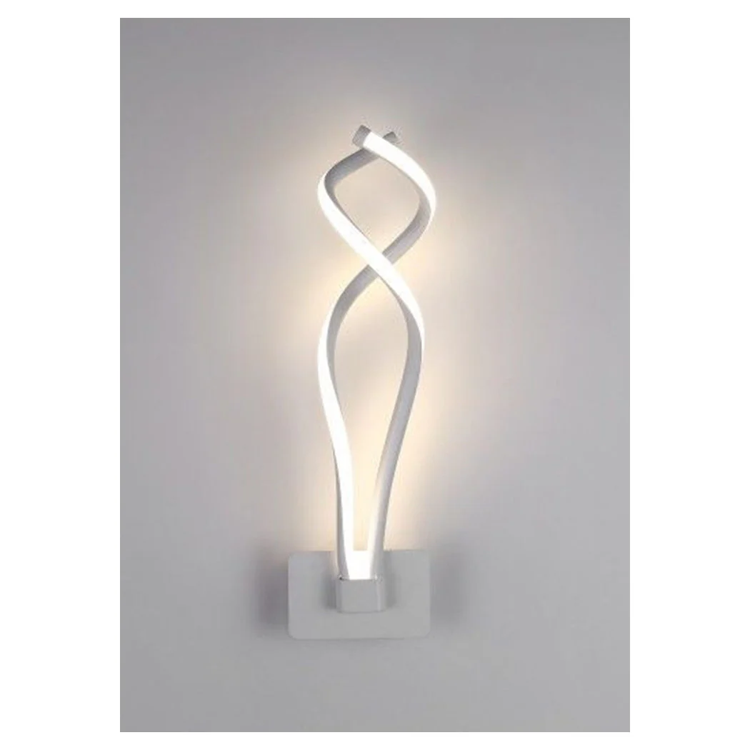 APLIQUE LED DE PARETE 18W MODERN INTRECCIATE BIANCO LAMPADA LUCE NATURALE 00107