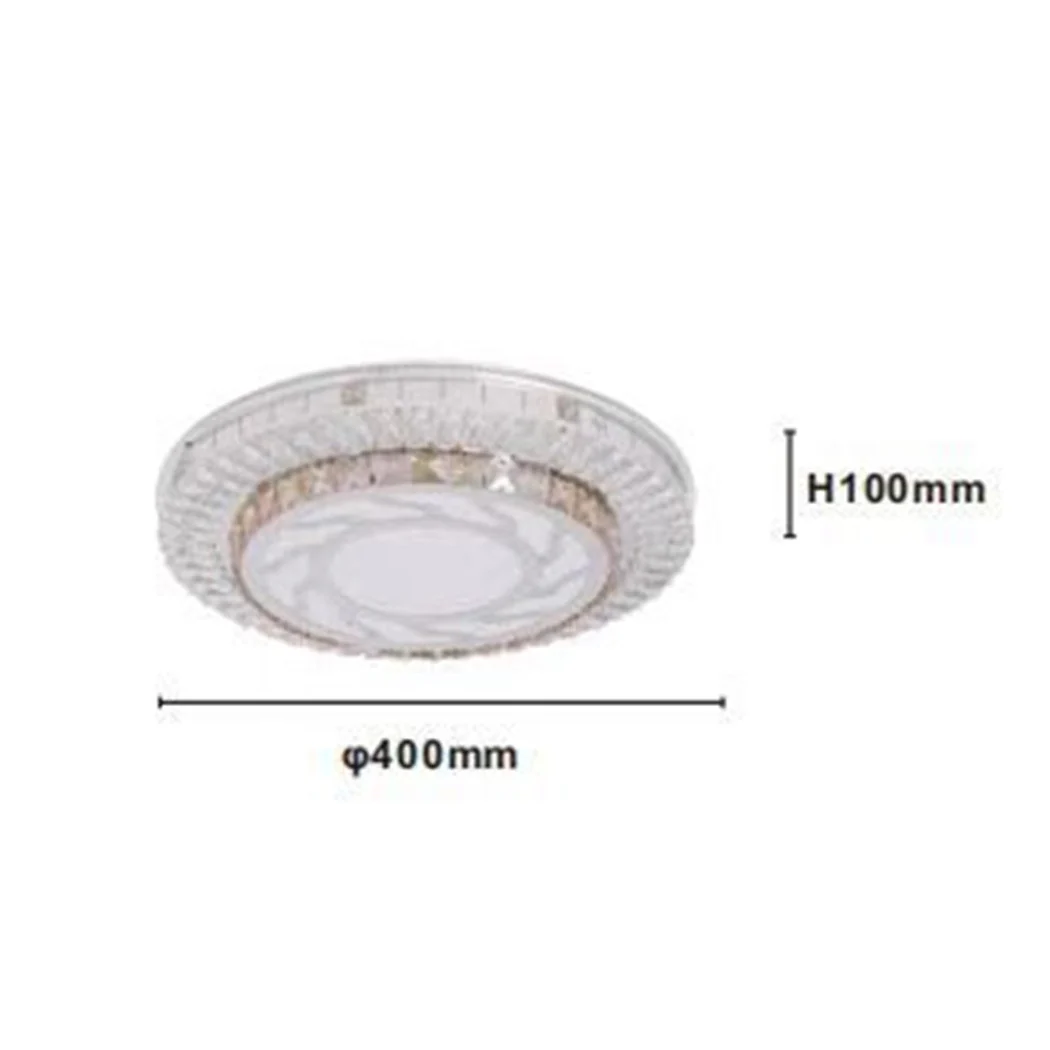 PLAFONIERA SOFFITTO 45W Ø40CM LED DESIGN EN LA LUZ VORTICA STRATI CRISTALLAL FREDDA 04067