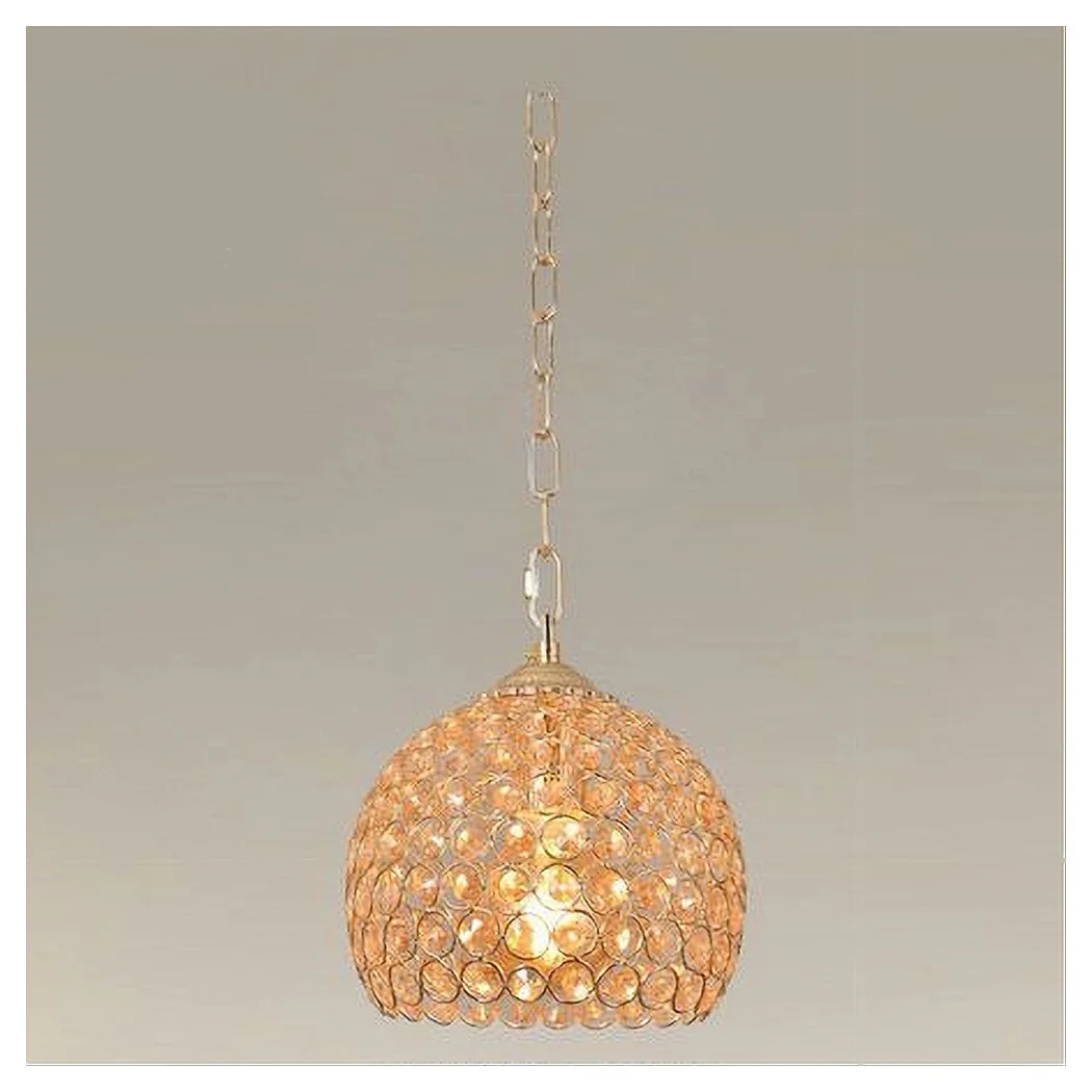 Halfboard Suspended Chandelier Dome Half Ball Light Crystals E27 Gold 32354