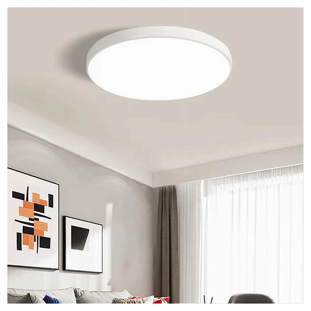 Luz de techo LED 70W lámpara redonda blanca araña de techo luz de luz 02553