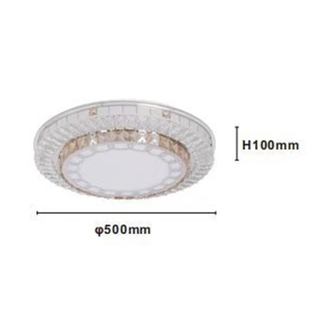 Luz de techo de techo 65W Ø50cm diseño LED Cristales en capas Cadena de luz fría 10805