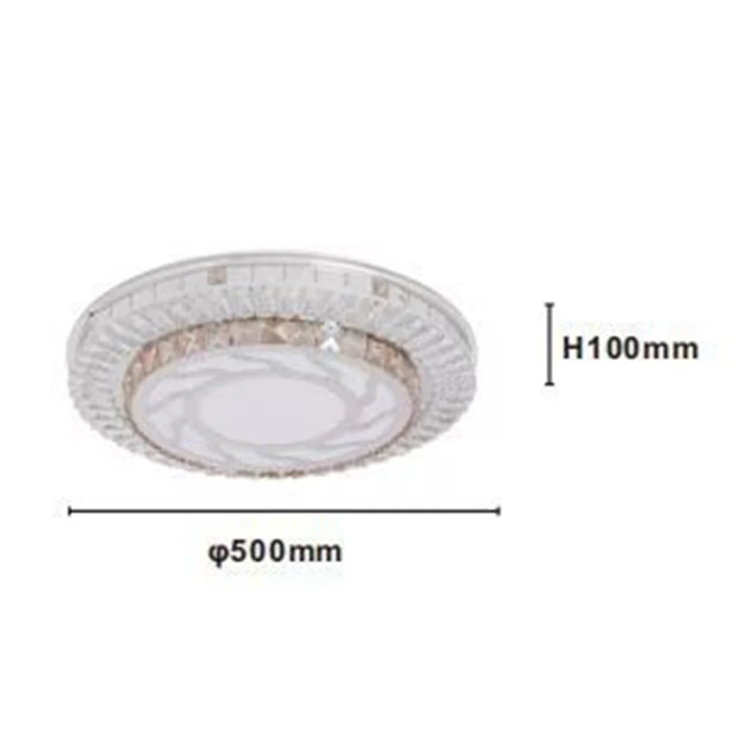 Luz de techo de techo 65W Ø50 cm LED Capa de diseño Cristales Vortex Luz de frío 27683