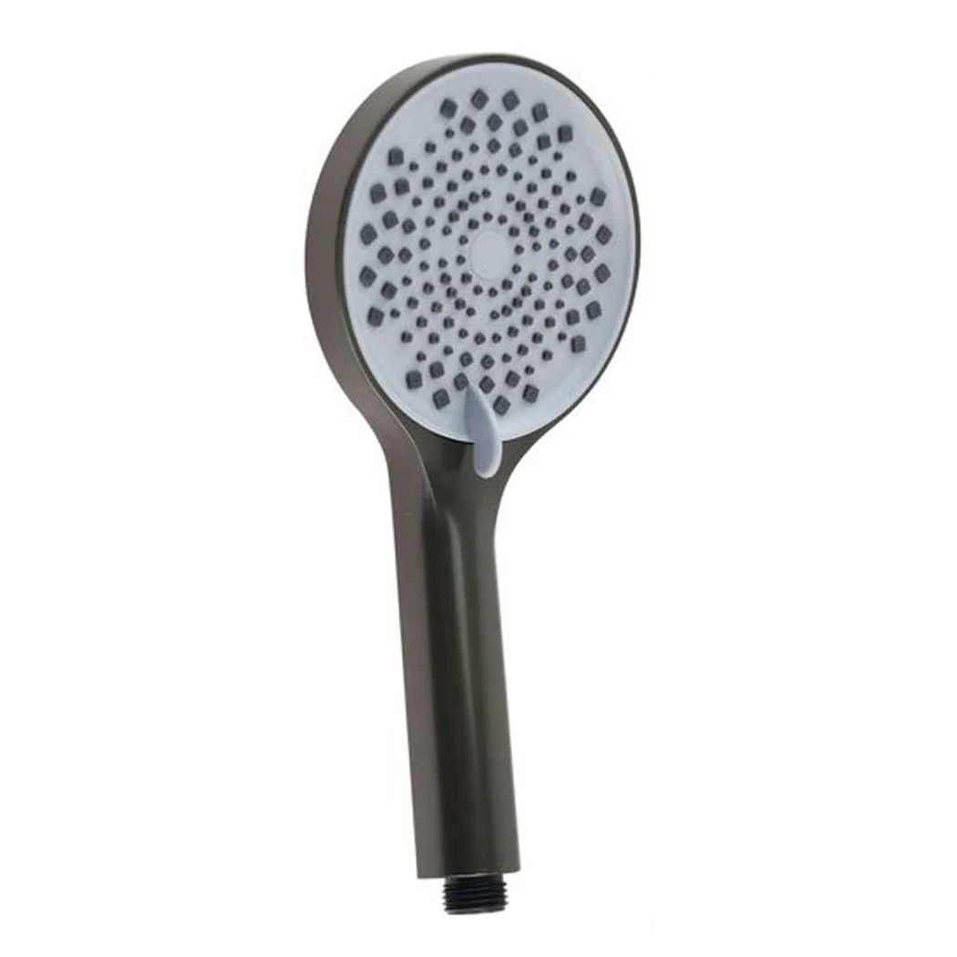 Cabeza de ducha de ducha multi-ajustable 25x12cm 87134 Cuarto de baño gris negro redondo