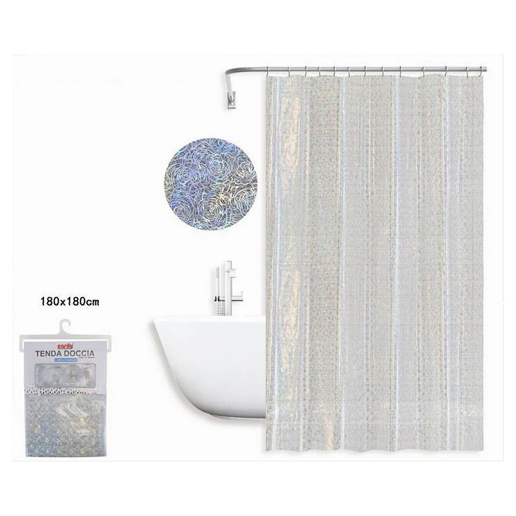 Diseño abstracto de la bañera de la tienda de la ducha con 12 ganchos 180 x 180 cm 87187