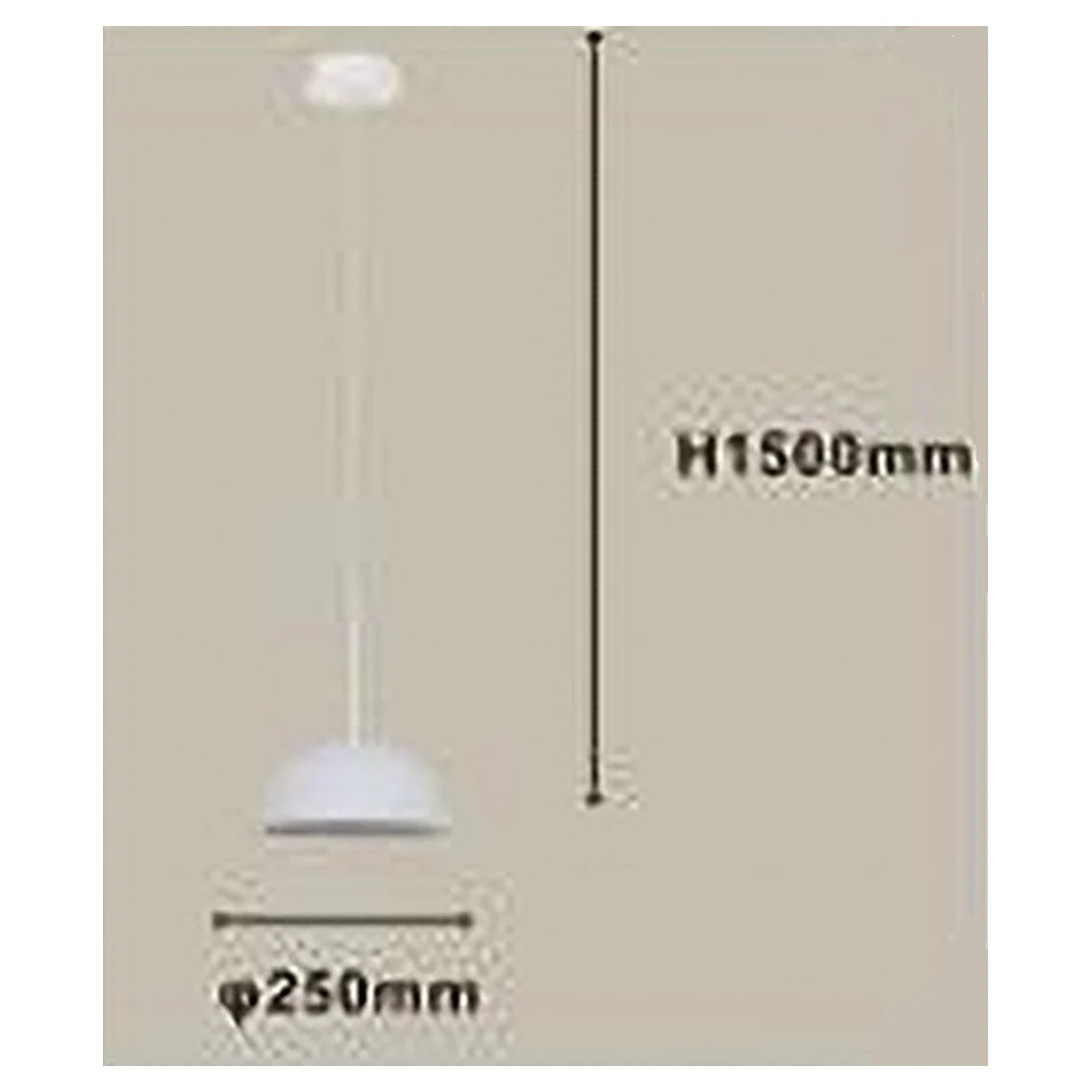 Araña de suspensión moderna con lámpara de cúpula de hierro blanco E27 33764