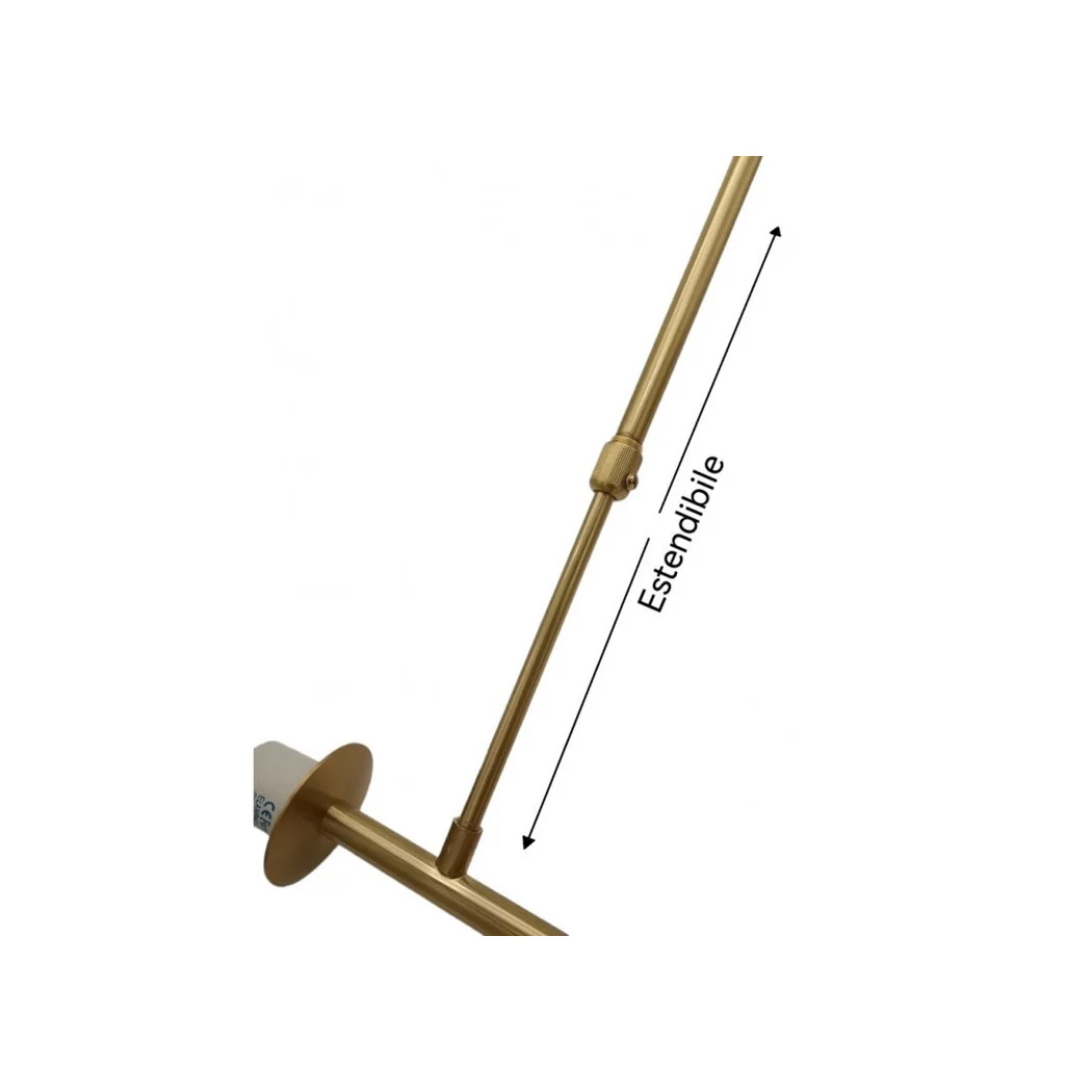 Chandelier de suspensión de oro con 2 bolas de vidrio blanco mate Attack G9 E27 33481