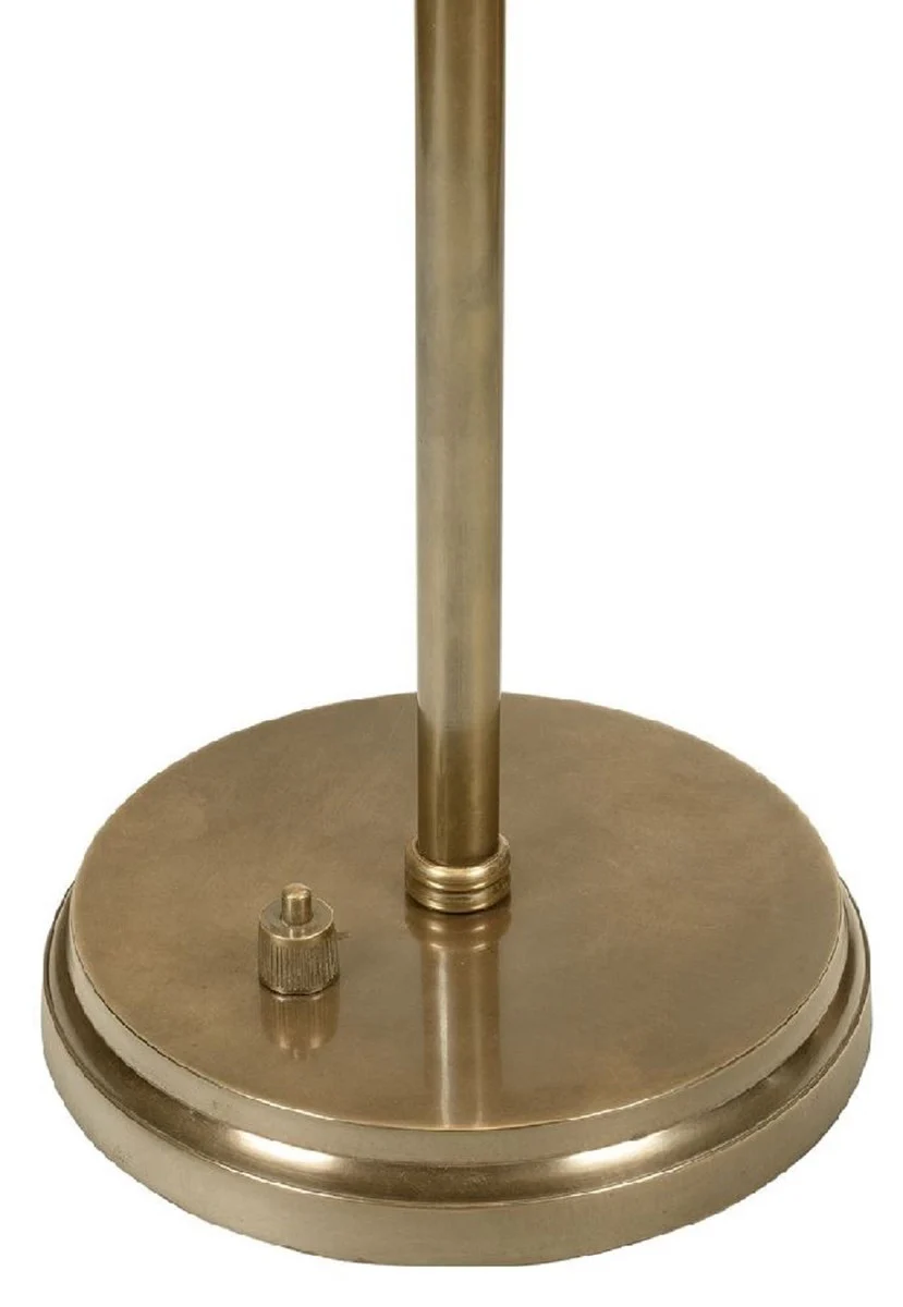 Casa Padrino lámpara de mesa Art Deco de lujo latón antiguo Ø 38 x A. 53 cm - Lámpara de escritorio redonda de latón - Luces de lujo - Interior de lujo