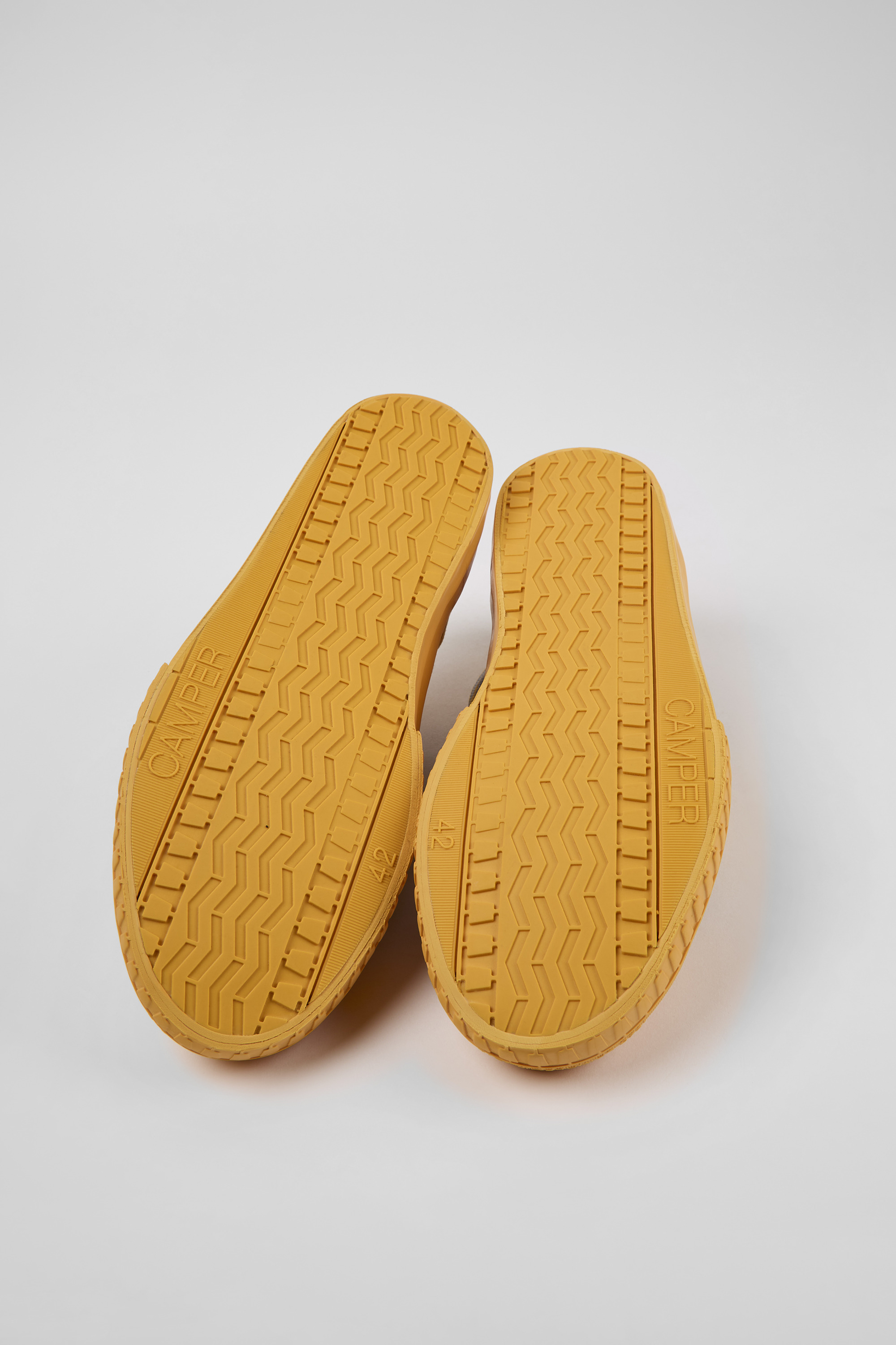 Camaleon - Orange and blue recycled cotton sneakers for men