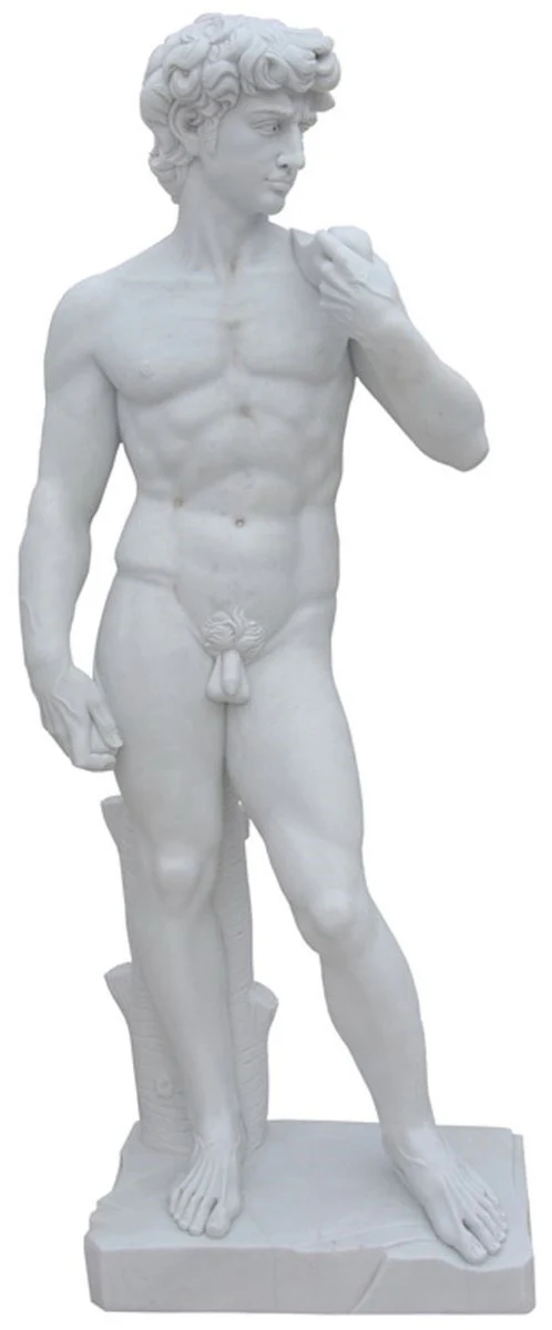 Casa Padrino Escultura de M¨¢rmol de Estilo Antiguo Hombre Gris A. 180 cm