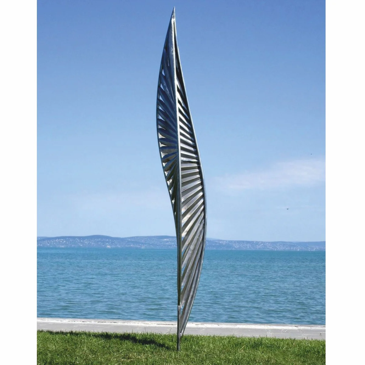 Casa Padrino escultura decorativa de jard¨ªn de acero inoxidable de lujo plata A. 400 cm